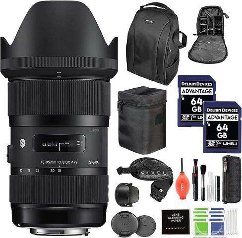 عدسة سيجما 18-35 ملم f/1.8 DC HSM Art لكاميرا Canon EF مع ملحقات متقدمة وحزمة سفر | ضمان سيجما ممتد لمدة 3 سنوات | 210101 | عدسة سيجما 18-35 ملم كانون EF in Kuwait