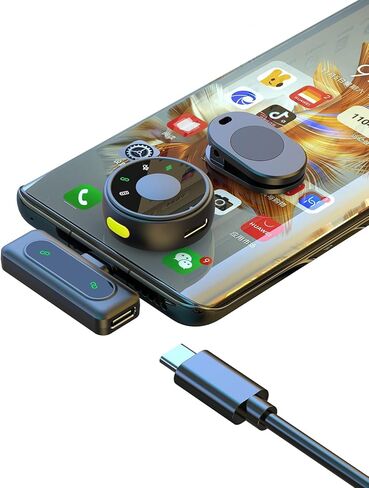 Usb Microphone for iPhone 15 Microphone for TikTok Video Recording Microphone Youtube Podcast Microphone for iPhone 15, Vlogging Mic Wireless Lav Mic for iPhone 15 Pro Max, Content Creator Microphone in Kuwait