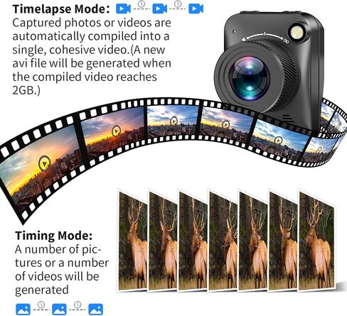 Time Lapse Camera for Outdoor Construction, Rechargeable Compact Timelapse Camera for Caputuring Photos or AVI Videos of Plant Growth, Cooking, Weather, Building Blocks(3 Brackets Included) in Saudi Arabia