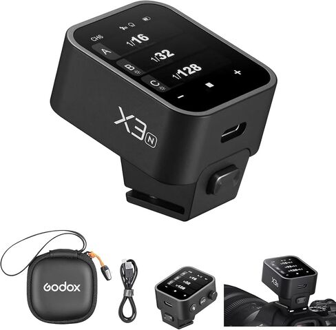 Godox X3 X3N TTL X3 N X3-N Wireless Flash Trigger for Nikon Camera, Built-in Lithium Battery, OLED Touchscreen Flash Transmitter in Saudi Arabia