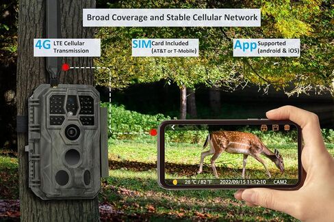GardePro X50P Cellular Trail Camera, Rechargeable Battery, Full Video Preview, Cell Game Camera with 100ft Night Vision, Motion Activated in Saudi Arabia