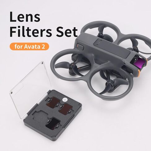 Avata 2 NDPL Lens Filter Set, Multi-Coated ND Filter Camera Lens for DJI Avata 2 FPV Drone Accessories (4 Pack(ND8PL ND16PL ND32PL ND64PL)) in Saudi Arabia
