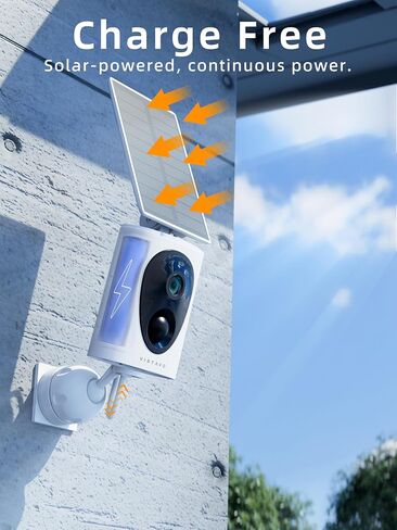 virtavo SolarFlask Solar Security Cameras Wireless Outdoor, 2K Starlight Lens, Color Night Vision, Battery Powered, AI Motion Detection, for Home Security, 2-Way Audio, Weatherproof, Cloud/SD Storage in Saudi Arabia
