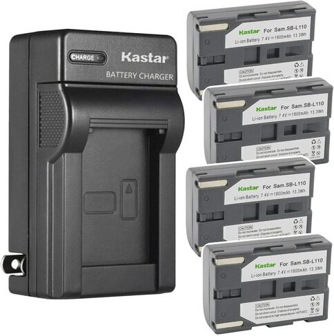 Kastar 2-Pack SB-L110 Battery and AC Wall Charger Replacement for Samsung SB-L110 SB-LS110 (NOT Compatible with SB-L110A), SB-L220 SB-LS220, SB-L70 SB-L70A SB-L70R SB-LS70AB Battery in Saudi Arabia