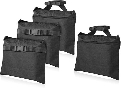 12 Packs Sandbags with 12 PE Bags, Heavy Duty Sand Bags, Sand Bags for Weight with Zipper and Buckle Straps for Support Light Stand, More 2/4/6/8/10/12 Packs Sand Bag to Choose. in Kuwait