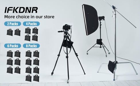12 Packs Sandbags with 12 PE Bags, Heavy Duty Sand Bags, Sand Bags for Weight with Zipper and Buckle Straps for Support Light Stand, More 2/4/6/8/10/12 Packs Sand Bag to Choose. in Kuwait