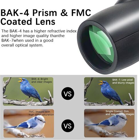 Monocular Telescope, 12X60 Monoculars for Adults High Powered with Smartphone Adapter & Tripod, BAK-4 Prism & FMC Lens Suitable for Bird Watching, Hiking, Travel, Wildlife in Saudi Arabia
