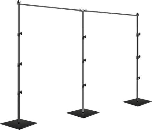 EMART Backdrop Stand Heavy Duty, 7x30ft Pipe and Drape Stand | Photo Backdrop Stand with Carrying Bag/Metal Steel Base, Background Holder for Wedding Birthday Parties Photography in Saudi Arabia