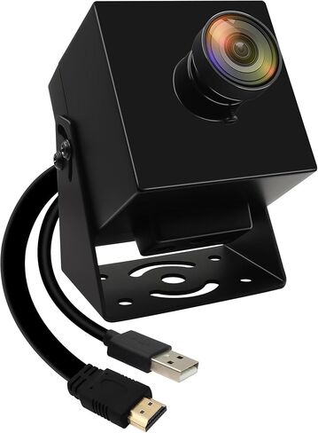 كاميرا 4K HDMI عالية السرعة 30 إطارًا في الثانية كاميرا USB كاميرا ويب 8 ميجابكسل مع عدسة عين السمكة بزاوية واسعة 170 درجة H.265 2X تكبير رقمي إخراج متزامن عن قرب كاميرا Lightburn للكمبيوتر المحمول in Kuwait