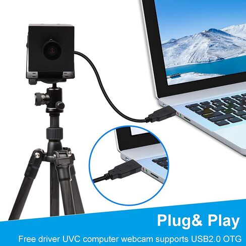 كاميرا 4K HDMI عالية السرعة 30 إطارًا في الثانية كاميرا USB كاميرا ويب 8 ميجابكسل مع عدسة عين السمكة بزاوية واسعة 170 درجة H.265 2X تكبير رقمي إخراج متزامن عن قرب كاميرا Lightburn للكمبيوتر المحمول in Kuwait