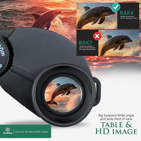 Binoculars 15x25 for Adults and Kids BAK4 Prism for Brighter & Sharper Image - FMC Prevent Surface Reflection & Boost Light for Bird Watching, Outdoor Hunting, Travel, Compact & Low Light Vision in Saudi Arabia