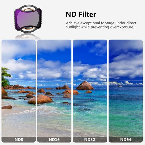 STARTRC 4 Pack ND8 ND16 ND32 ND64 Filters Set for DJI Avata 2 FPV Drone, Neutral Density Camera Lens Portect ND Filter in Saudi Arabia