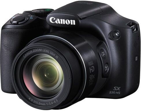 كاميرا Canon PowerShot SX530 HS الرقمية (9779B001) + 2 بطاقة ذاكرة سعة 64 جيجابايت + 3 بطاريات NB-6L + برنامج Corel للصور + شاحن + قارئ بطاقات + ضوء LED + حقيبة ناعمة + حامل ثلاثي القوائم مرن + المزيد (متجدد) in Saudi Arabia