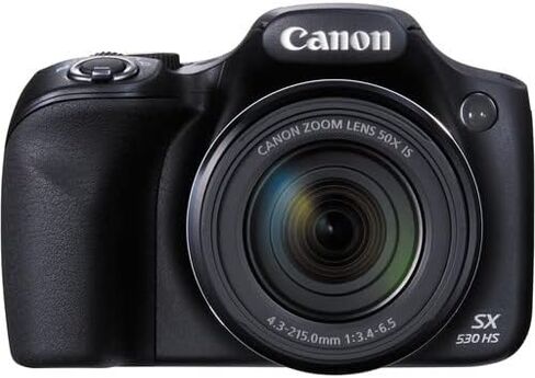 كاميرا Canon PowerShot SX530 HS الرقمية (9779B001) + 2 بطاقة ذاكرة سعة 64 جيجابايت + 3 بطاريات NB-6L + برنامج Corel للصور + شاحن + قارئ بطاقات + ضوء LED + حقيبة ناعمة + حامل ثلاثي القوائم مرن + المزيد (متجدد) in Saudi Arabia