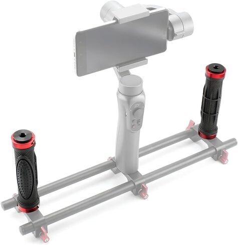 BGNing مقبض الكاميرا قبضة دعم جبل مع 1/4 بوصة ذكر المسمار الكاميرا المطاط قبضة اليد مقبض عالمي مثبت الكاميرا لكاميرا الفيديو الرقمية SLR فيديو LED الضوء (2 قطعة) in Kuwait