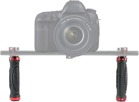 BGNing مقبض الكاميرا قبضة دعم جبل مع 1/4 بوصة ذكر المسمار الكاميرا المطاط قبضة اليد مقبض عالمي مثبت الكاميرا لكاميرا الفيديو الرقمية SLR فيديو LED الضوء (2 قطعة) in Kuwait