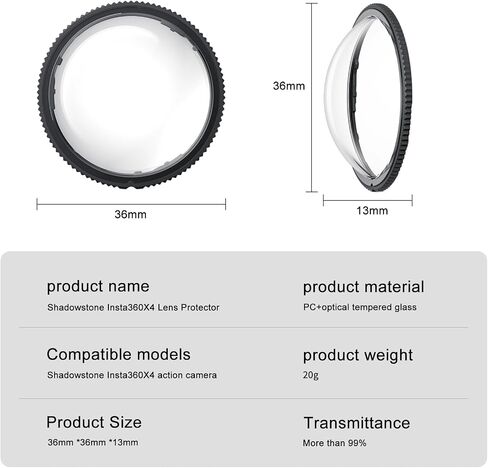 FiTSTILL Universal Lens Glass Protective Film Compatible with Insta360X4 Sticky Easy Installation Film Set Accessories 9H Hardness Scratch Resistant in Saudi Arabia