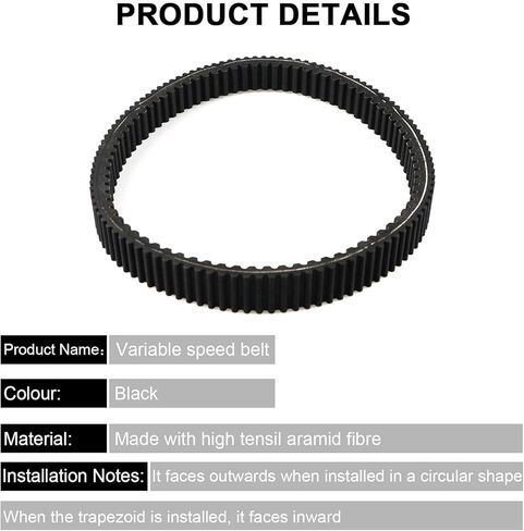 CVT Carbon Cord Drive Belt for 2012-2013 Polaris Ranger 500 EFI 2008-2014 Polaris Sportsman 800 EFI 3211113 Belt Size 1-3/16" x 41" in Saudi Arabia