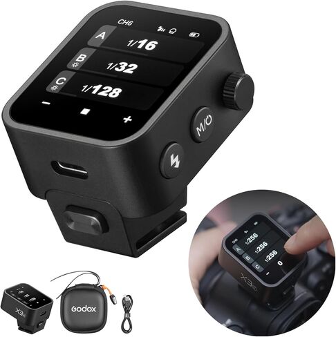 مشغل فلاش لاسلكي Godox X3-N TTL متوافق مع نيكون، جهاز إرسال فلاش شاشة لمس OLED عالي الوضوح، جهاز إرسال فلاش Speedlight قابل للتعديل لنيكون Z6 D850 D750 D610 D7100 D5300 D3100 in Saudi Arabia