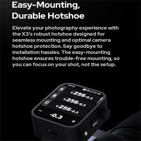 مشغل فلاش لاسلكي Godox X3-N TTL متوافق مع نيكون، جهاز إرسال فلاش شاشة لمس OLED عالي الوضوح، جهاز إرسال فلاش Speedlight قابل للتعديل لنيكون Z6 D850 D750 D610 D7100 D5300 D3100 in Saudi Arabia
