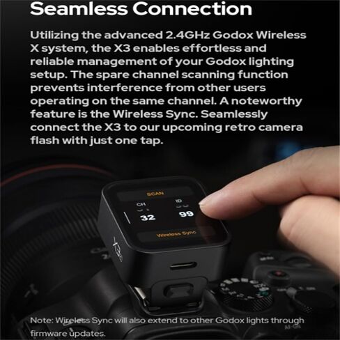 مشغل فلاش لاسلكي Godox X3-N TTL متوافق مع نيكون، جهاز إرسال فلاش شاشة لمس OLED عالي الوضوح، جهاز إرسال فلاش Speedlight قابل للتعديل لنيكون Z6 D850 D750 D610 D7100 D5300 D3100 in Saudi Arabia