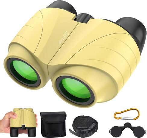 مناظير 12 × 26 للبالغين والأطفال، مناظير مدمجة قابلة للطي مع عدسة FMC ومنشور BAK4، مناظير صغيرة سهلة التركيز منخفضة الإضاءة لمشاهدة الطيور والسفر والصيد والمشي لمسافات طويلة، أصفر in Kuwait
