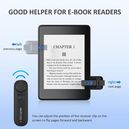 RF Remote Control Page Turner for Kindle Reading Ipad iPhone Android Tablets Surface Comics, Wireless Camera Video Recording Remote Controller, with Reading Light in Saudi Arabia