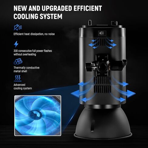 NEEWER 600Ws Studio Monolight Flash Light Kit: 2 Pack S101-300W PRO 5600K Strobe Lights مع 2.4G Trigger / 150W Modeling Lamps / Bowens Mount / Softboxes / Stands / عاكس / حقيبة، متوافق مع QPRO in Saudi Arabia