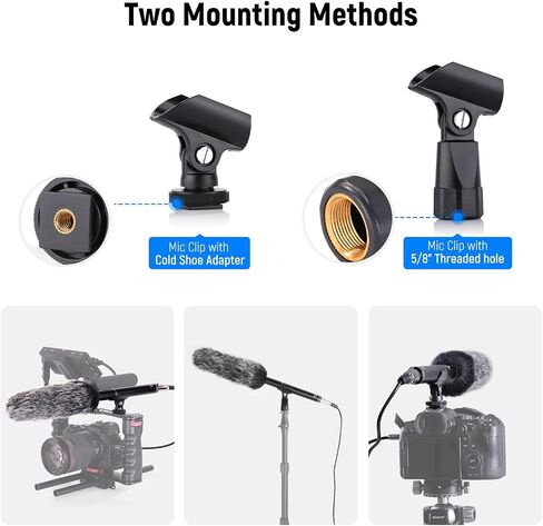 Neewer 14" Condenser Camera Microphone, On-Camera Mic with Battery Indicators, Fur Windshield, Foam Windscreen, Mic Clip, XLR Cable, Uni-Directional Cardioid Pickup for DSLR Camera & Camcorder in Saudi Arabia