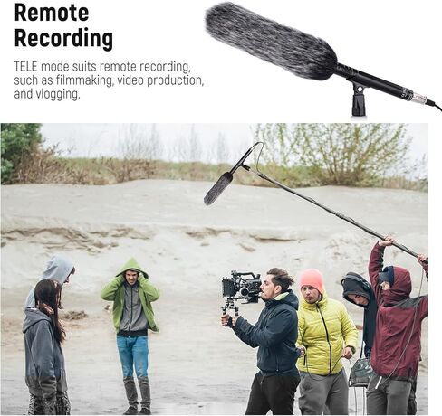 Neewer 14" Condenser Camera Microphone, On-Camera Mic with Battery Indicators, Fur Windshield, Foam Windscreen, Mic Clip, XLR Cable, Uni-Directional Cardioid Pickup for DSLR Camera & Camcorder in Saudi Arabia