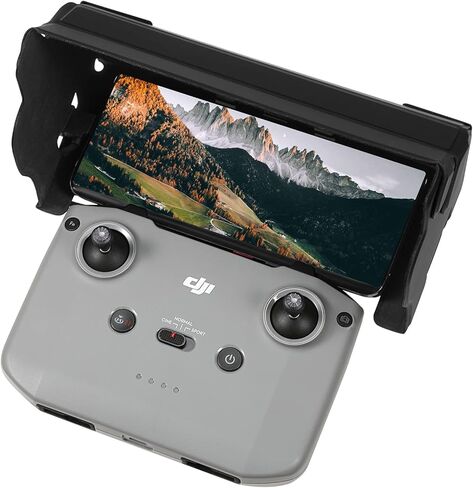 KENOBEE Sun Hood Sunshade for DJI Mini 3 Pro/Mini 2 / Mavic 3/ Mavic Air 2/DJI Air 2S ملحقات وحدة التحكم بدون طيار لشاشة الهاتف الذكي 4.4-7.1 بوصة، غطاء درع خفيف قابل للطي للهاتف المحمول in Kuwait