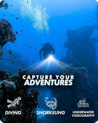 Movo DiveRigPro2-II Underwater Video/Photo Diving Rig for Scuba and Snorkeling- Full Size Dive Rig, 5000 Lumen Waterproof Light with Flexible Arm Mount- Use with GoPro, DJI Osmo, Insta360 and More in Saudi Arabia