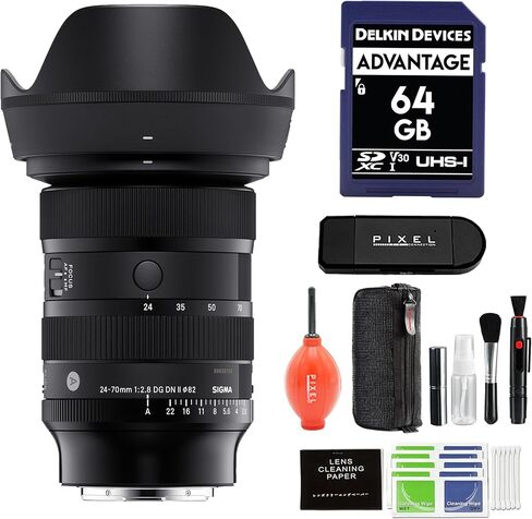 عدسة سيجما 24-70 مم f/2.8 DG DN II Art لـ Sony E Mount مع ملحقات Pixel المتقدمة وحزمة السفر | 57A965 | ضمان سيجما ممتد لمدة 3 سنوات |Sigma 24-70mm f/2.8 DG DN II Art in Kuwait