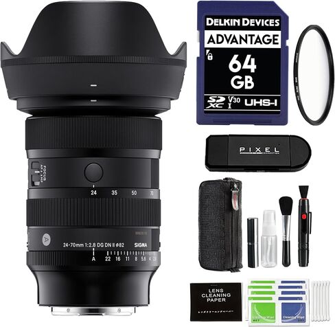 عدسة سيجما 24-70 مم f/2.8 DG DN II Art لـ Sony E Mount مع ملحقات Pixel المتقدمة وحزمة السفر | 57A965 | ضمان سيجما ممتد لمدة 3 سنوات |Sigma 24-70mm f/2.8 DG DN II Art in Kuwait