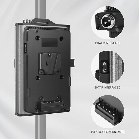 لوحة بطارية GVM V Mount مع اثنين من 14.8V/3A D-tap و2-pin 5' DC Cable، لأضواء LED SD200R/200D/200S/300S/Pro SD200B in Saudi Arabia