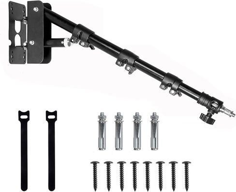 Ring Light Wall Mount Triangle Boom Arm 3.6ft/110cm Adjustable Camera Mount for Photography Softbox Reflector Video Light Monolight Support 180° Rotation in Saudi Arabia