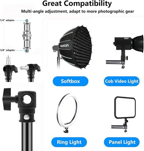 Ring Light Wall Mount Triangle Boom Arm 3.6ft/110cm Adjustable Camera Mount for Photography Softbox Reflector Video Light Monolight Support 180° Rotation in Saudi Arabia