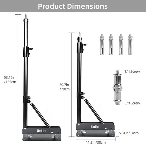 حلقة ضوء حائطية على شكل مثلث ذراع بوم 3.6 قدم/110 سم حامل كاميرا قابل للتعديل للتصوير الفوتوغرافي سوفت بوكس ​​عاكس ضوء فيديو أحادي الضوء يدعم دوران 180 درجة in Kuwait