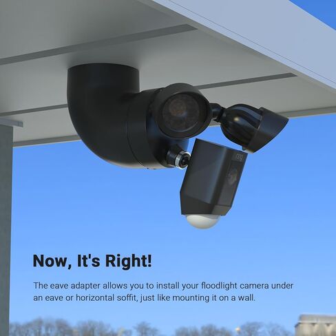 Holicfun Eave Mount for Blink Wired Floodlight Camera, Ring Floodlight Cam Wired Plus and Floodlight Cam Wired Pro - Black in Kuwait