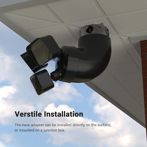 Holicfun Eave Mount for Blink Wired Floodlight Camera, Ring Floodlight Cam Wired Plus and Floodlight Cam Wired Pro - Black in Kuwait