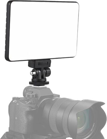 Andoer LED ضوء فيديو، مصباح كاميرا صغير للتصوير الفوتوغرافي، ضوء LED خافت للضوء، ضوء مدونة فيديو محمول 196 خرزة LED تعمل بالبطارية 2500K-9000K، قابلة للتعتيم مع حامل حذاء ساخن 1/4 بوصة وفتحة ملولبة 1/4 بوصة in Saudi Arabia