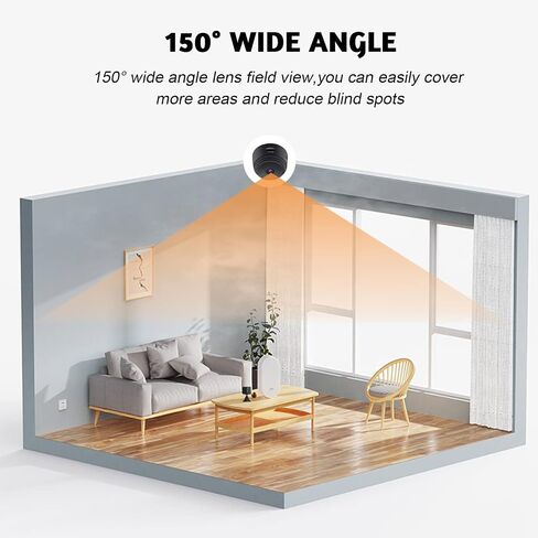 WiFi Wireless Hidden Cameras 1080P HD Mini Spy Camera for Home Security Easy to Use Wireless Indoor Camera with Motion Detection Night Vision -5, black-05 in Saudi Arabia