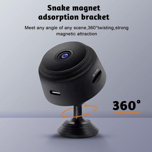 WiFi Wireless Hidden Cameras 1080P HD Mini Spy Camera for Home Security Easy to Use Wireless Indoor Camera with Motion Detection Night Vision -5, black-05 in Saudi Arabia