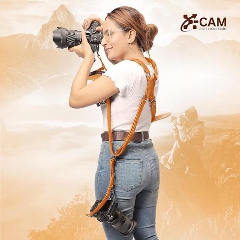 حزام كاميرا مزدوج لكاميرتين - معدات كاميرا مزدوجة متعددة لحزام DSLR/SLR - حزام كاميرا مزدوج للمصور in Saudi Arabia