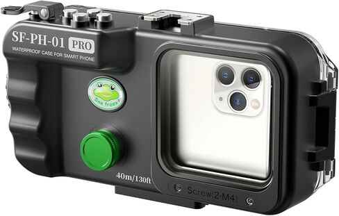 حافظة هاتف HolaFoto Seafrogs SF-PH-01 PRO + مجموعة فلتر أحمر مقاومة للماء للهاتف الخلوي والأيفون، مقاس نافذة العدسة 68 مم × 68 مم، مساحة داخلية 175 مم (طول) × 85 مم (عرض) × 8 مم (عمق) in Kuwait