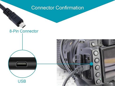 UC-E6 USB Cable Replacement Camera Charging Cord Sync Data Compatible with Nikon CoolPix, L, D, P, Series D3300 D750 D7200 Coolpix L340 L32 A10 P520 P500 S6000 S9200 S3300 L830 (4.9ft) in Saudi Arabia