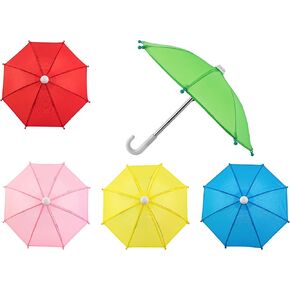 AUEAR, 5 Pack Colorful Mini Umbrella Cute Tiny Umbrella Small Sunny Rainy Umbrella for Photography Props Home Decoration Supplies