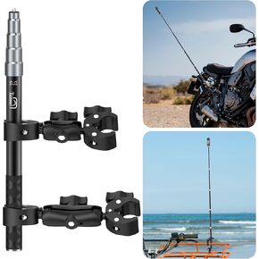 Motorcycle Bike Handlebar Double clamp Mount with 59" Invisible Selfie for insta360 X4/X3/X2/XONE/GO2/3(locking anti-fall version)