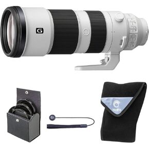 Sony FE 200-600mm f/5.6-6.3 G OSS Lens, Black, Bundle with 95mm Digital Essentials Filter Kit and 19x19 Lens Wrap