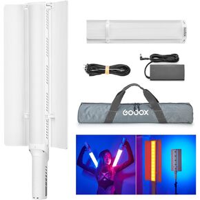 GODOX LC1000R Handheld RGB Tube Light, 2500K-8500K RGB Stick Light with Barndoor&Soft Diffuseur, 65W / 100W (P Model) 360°Full Color CRI 96+ 15 FX Effects LED Light Wand APP Control